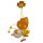 Waldi 90131.1 Kinder Lampe Holz Pendelleuchte E27 Schmetterling Orange/ Gelb