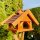 DARLUX Rechteckiges Vogel Futter Haus L Futterstelle Holz Vogelhaus Braun/Rot