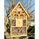 DARLUX Holz Insektenhotel M Wildbienen-Nisthilfe Insektenhaus Naturbelassen