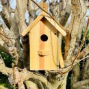 DARLUX Garten Spitzdach Nistkasten Brutstätte für kleine Singvögel Holz Naturbelassen Wetterfest