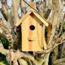 DARLUX Spitzdach Nistkasten Brutstätte für kleine Singvögel Holz Naturbelassen