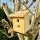 DARLUX Flachdach Nistkasten Brutstätte für kleine Singvögel Holz Natur/Geflammt
