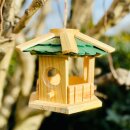 DARLUX Sechseck Holz Vogel Futter Haus S Ø 22 cm...