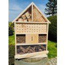 DARLUX Holz Insektenhotel XL Wildbienen-Nisthilfe Insektenhaus Naturbelassen