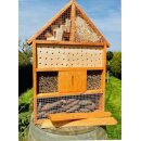 DARLUX Garten Holz Insektenhotel XL Wildbienen-Nisthilfe Insektenhaus Braun Artgerecht Freistehend