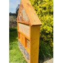 DARLUX Garten Holz Insektenhotel XL Wildbienen-Nisthilfe Insektenhaus Braun Artgerecht Freistehend