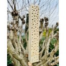 DARLUX Garten Wildbienen - Insektenhotel Nisthilfe Holzstamm Naturbelassen 600 mm Holz Stamm Freistehend oder Hängend