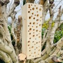 DARLUX Wildbienen - Insektenhotel Nisthilfe Holzstamm...