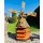 DARLUX Sechseck Doppelstock-Garten-Windmühle aus Holz Braun/Grün Höhe 140 cm