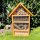 DARLUX Holz Insektenhotel L Wildbienen-Nisthilfe Insektenhaus Braun
