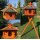 DARLUX Vogelfutterhaus XL Sechseck Vogelhaus Futterstelle Rot/ Blau/ Grün/ Schwarz Garten Vogelfutterhaus Wetterfest