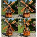 DARLUX Sechseck Holz Garten-Windmühle Braun/ Rot,...