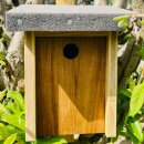 DARLUX Garten Natur Holz Nistkasten für Kohlmeise u. kleine Singvögel Ø 32 mm Wetterfest Artgerecht nach NABU