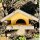 DARLUX Rechteckiges Vogel Futter Haus L Futterstelle aus Holz Vogelhaus Schwarz