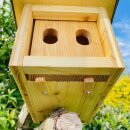 DARLUX Garten Natur Holz Nistkasten mit Marderschutz für Hausrotschwanz Rotkehlchen Wetterfest Artgerecht nach NABU