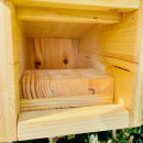 DARLUX Natur Holz Nistkasten mit Marderschutz für Hausrotschwanz Rotkehlchen