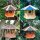 DARLUX Vogel Futter Haus Futterstelle Sechseck Vogelhaus Hängend Blau Grün Rot