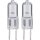 2er Set Paulmann 831.55 Niedervolthalogen Stiftsockel 38W Lampe G4 Klar 12V