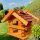 DARLUX Rechteckige Vogelvilla XL Doppelstock Vogelhaus + Ständer Holz Braun/ Rot Garten Vogelfutterhaus Wetterfest