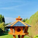 DARLUX Vogel Futter Haus L Sechseck Holz Vogelhaus...