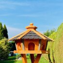 DARLUX Vogel Futter Haus L Sechseck Holz Vogelhaus...