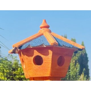 DARLUX Kopf Braun/ Blau passend für den Schornstein DARLUX Vogelvilla XL und Vogelhaus XL