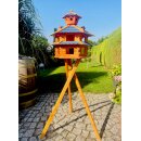 DARLUX Vogelvilla XXL Sechseck Doppelstock Vogelhaus +...