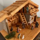 DARLUX Weihnachts-Holz Krippe + Figuren Dekoration...