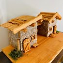 DARLUX Weihnachts-Holz Krippe Dekoration Handgefertigt Holzschnitzerei