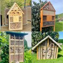 DARLUX Holz Insektenhotel Wildbienen-Nisthilfe...