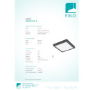 Eglo 33578 LED außen Wand-Deckenleuchte 22W Lampe Ekig/ Schwarz IP44 Crosslink