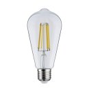 Paulmann 29126 LED Kolben Lampe Eco-Line ST64 E27 Leuchtmitel 4W Klar Filament 230V