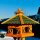 DARLUX Vogelfutterhaus XL Sechseck Vogelhaus Holz Futterstelle Braun/ Grün  Garten Vogelfutterhaus Wetterfest