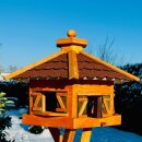 DARLUX Vogelfutterhaus XL Sechseck Vogelhaus Holz...