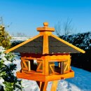DARLUX Vogelfutterhaus XL Sechseck Vogelhaus Holz...