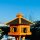 DARLUX Vogelfutterhaus XL Sechseck Vogelhaus Holz Futterstelle Braun/ Schwarz Garten Vogelfutterhaus Wetterfest