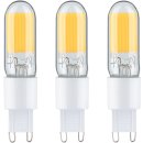 Paulmann 288.10 LED Lampe Stiftsockel 3er-Pack G9 230V 3x250lm 3x2,5W 2700K Klar