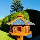 DARLUX Vogelfutterhaus XL Sechseck Vogelhaus Holz...