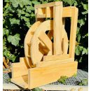 DARLUX Garten-Deko Holz Wasserrad L mit Rinne , Wasserspiel, Wassermühle , Gartendekoration, Deko Kaskade, Höhe 42 cm Natur