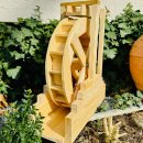 DARLUX Garten-Deko Holz Wasserrad XL mit Rinne ,...