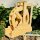 DARLUX Garten-Deko Holz Wasserrad XL mit Rinne , Wasserspiel, Wassermühle , Gartendekoration, Deko Kaskade, Höhe 59 cm Natur