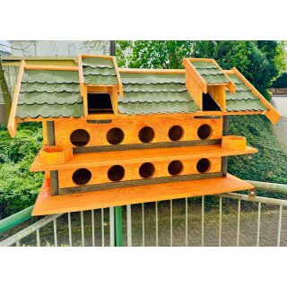 DARLUX 3 Etagen Taubenhaus XXL, Nistkasten für Tauben, Holz Taubenschlag Grün