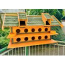 DARLUX 3 Etagen Taubenhaus XXL, Nistkasten für Tauben, Holz Taubenschlag Grün