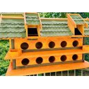 DARLUX 3 Etagen Taubenhaus XXL, Nistkasten für Tauben, Holz Taubenschlag Grün