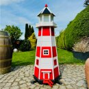 DARLUX Deko Holz Sechseck Leuchtturm XXL Rot/ Weiß...