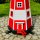 DARLUX Deko Holz Sechseck Leuchtturm XXL Rot/ Weiß Höhe 1,30m Haus u. Garten