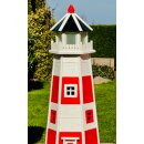 DARLUX Deko Holz Sechseck Leuchtturm XL Rot/ Weiß...