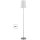Action by Wofi FYNN Stehlampe Stehleuchte max. 60 W E27 Weiss/Silber Textil 230V
