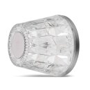 LED AKKU Flaschenlampe Lamprusco Cristal I Tischleuchte für innen & außen I RGBW ITouch Dimmbar I IP54 I USB-C Ladekabel
