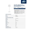 LED AKKU Tischleuchte Warmweiss Touch Dimmbar 2W Warmweiss IP44 Weiss 200 lm